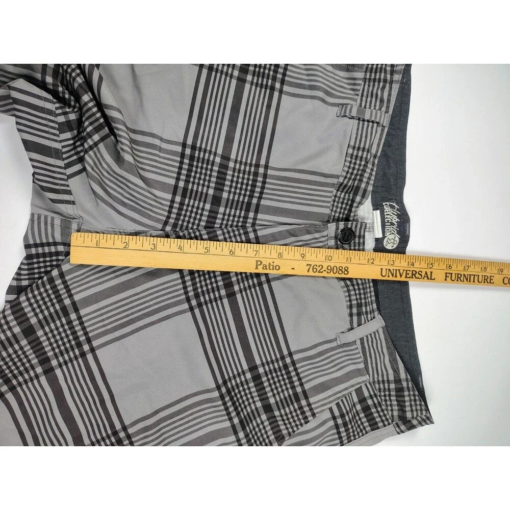 Dahui Da Hui Hybrid Collection Shorts Brown Check 37x10 Mens Beach Surf Pockets